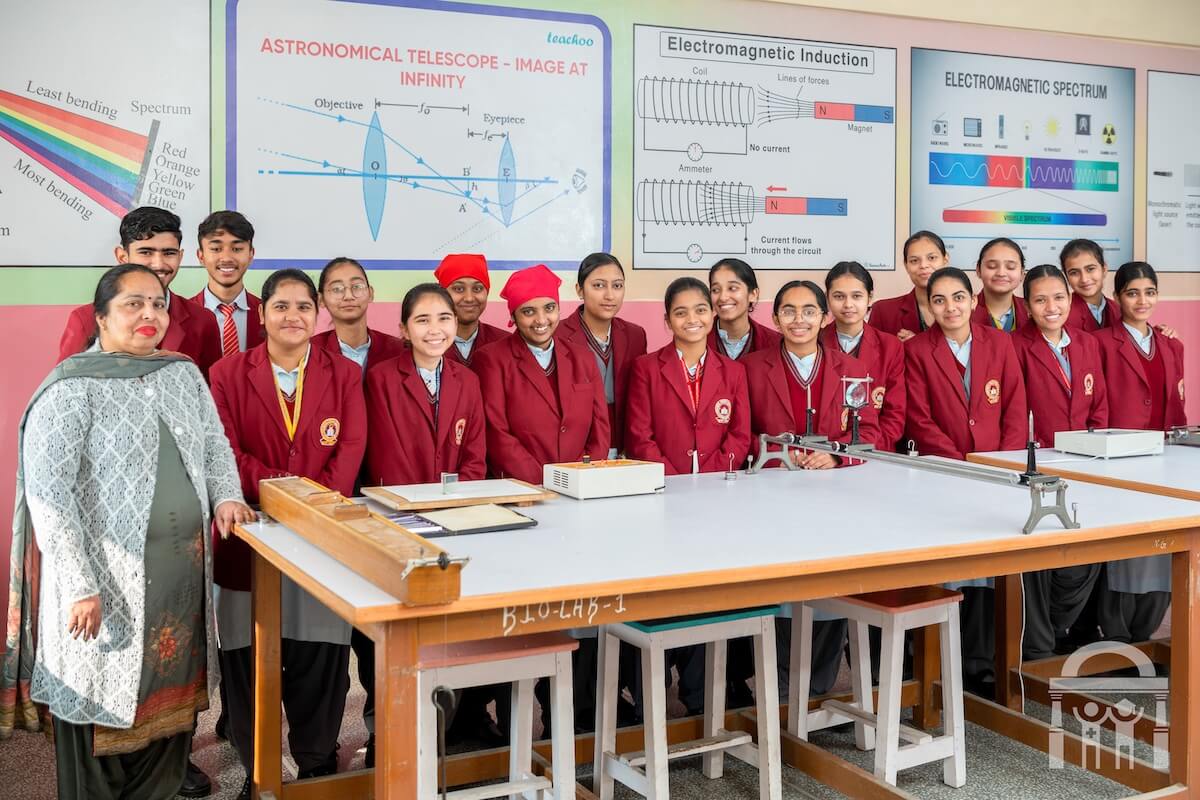 High school physics class at GN Public Secondary School in Dhahan Kaleran, SBS Nagar, Punjab, India